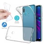 Huawei Y6 2019 Transparant Clear Case Cover Silicone TPU, Télécoms, Verzenden