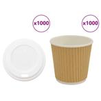 vidaXL Papieren koffiekopjes met deksel 1000 st 4oz 100 ml, Verzenden