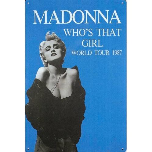 Wandbord reclamebord schild Madonna Whos That Girl bord, Verzamelen, Retro, Huis en Inrichting, Verzenden