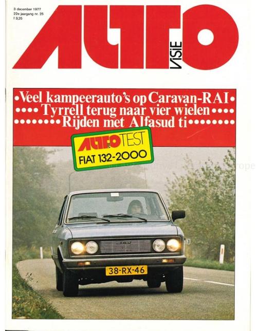 1977 AUTOVISIE MAGAZINE 25 NEDERLANDS, Boeken, Auto's | Folders en Tijdschriften