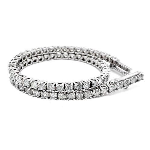 Zonder Minimumprijs - Armband - 14 karaat Witgoud - 2.78ct., Handtassen en Accessoires, Armbanden