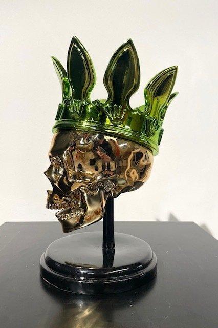 Van Apple - Green Skull, Antiek en Kunst, Kunst | Designobjecten