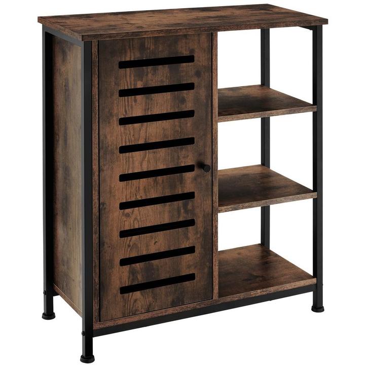 tectake Wandkast 71x32x82cm - Industrieel hout donker, rusti, Tuin en Terras, Bloembakken en Plantenbakken, Verzenden