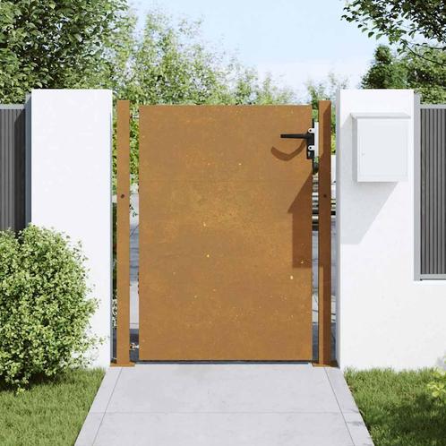 vidaXL Poort 105x130 cm cortenstaal, Tuin en Terras, Tuinpoorten, Nieuw, Verzenden