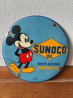 Mickey Mouse - 1 Reclamebord - SUNOCO OIL KEEPS MOTORS, Nieuw