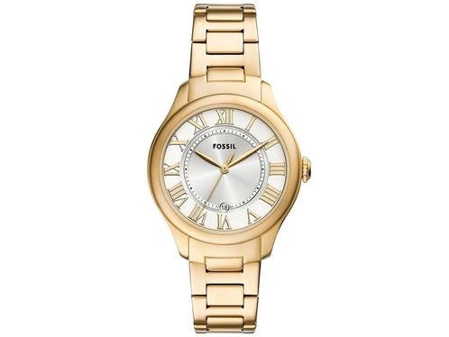 Fossil ES5395 - Polshorloge - 38mm met datum - Goudkleurig, Huis en Inrichting, Woonaccessoires | Overige, Zo goed als nieuw, Verzenden