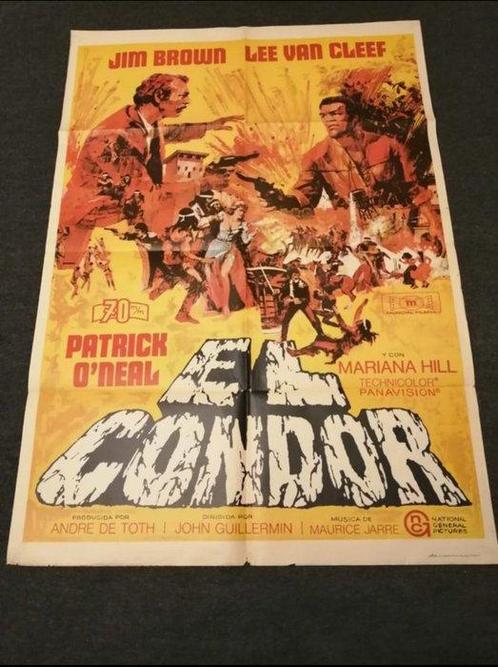 Lee Van Cleef - Jim Brown - El Condor - Original Poster of, Verzamelen, Film en Tv