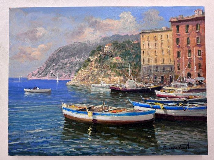 Pasquale Vuotto (1958) - Marina ligure, Antiek en Kunst, Kunst | Schilderijen | Klassiek