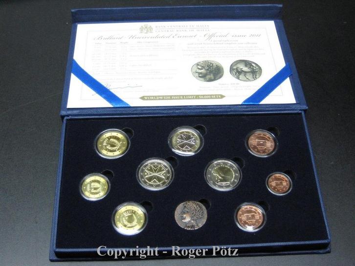 Malta 5,88 Euro 2011 Kms munten set mit 2 Euro Abgeordnet..., Timbres & Monnaies, Monnaies | Europe | Monnaies euro, Envoi