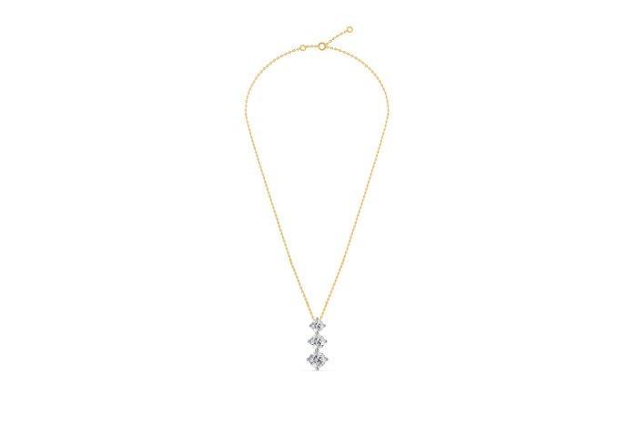 Halsketting - 14 karaat Geel goud - 3.53ct. tw. Diamant, Handtassen en Accessoires, Kettingen