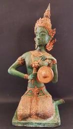 Thais bronzen beeld van een Gandharva - Brons - 4 Kg -, Antiek en Kunst