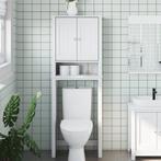 vidaXL Toiletmeubel BERG 60x27x164,5 cm massief hout wit, Verzenden, Nieuw