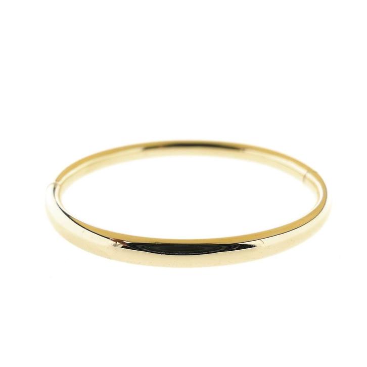 Gouden gladde slavenarmband | Ø 64 mm (gouden slavenarmband, Handtassen en Accessoires, Armbanden, Overige kleuren, Gebruikt, Goud