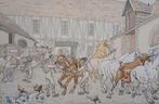 Franse school (XIX) - La salida de los caballos - NO RESERVE, Antiek en Kunst