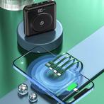 20.000mAh Qi Mini Powerbank met 2 Oplaadpoorten en 4 Kabels, Telecommunicatie, Verzenden, Nieuw, Stuff Certified®