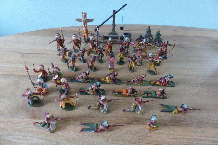 Elastolin, Lineol - Figuur - Elastolin Indianen en diverse, Kinderen en Baby's, Speelgoed | Overig