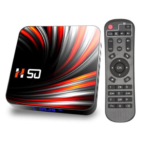 H50 TV Box Mediaspeler Android 10 - 4K - Kodi - 4GB RAM -, Audio, Tv en Foto, Televisie-accessoires, Nieuw, Verzenden