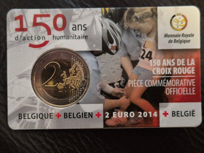 België. 2 Euro 2014 Rode Kruis - variant met randschrift, Postzegels en Munten, Munten | Europa | Euromunten