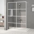 vidaXL Inloopdouchewand 140x195 cm transparant ESG-glas wit, Doe-het-zelf en Bouw, Sanitair, Verzenden, Nieuw