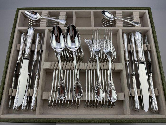 Christofle - Tafelservies voor 12 (127) - Marly - Verzilverd, Antiek en Kunst, Antiek | Meubels | Tafels