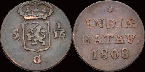 Nederlands India 1 duit 1808 koper, Timbres & Monnaies, Monnaies | Amérique, Envoi