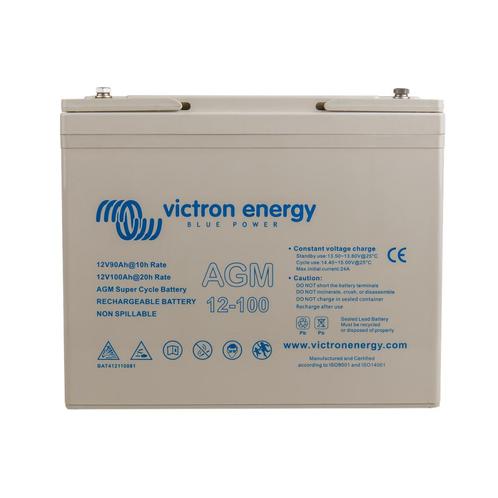 Victron 12V 100Ah (C20) AGM Super Cycle-accu M6 (Loodaccu), TV, Hi-fi & Vidéo, Batteries, Envoi