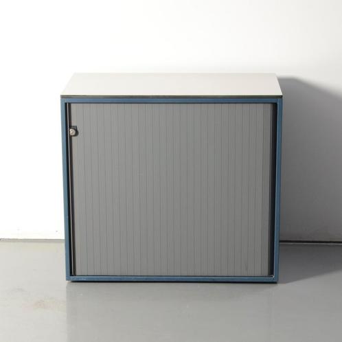Ahrend roldeurkast, blauw, 74 x 80cm, incl. 1 legbord, Huis en Inrichting, Kasten | Roldeurkasten en Archiefkasten, Gebruikt, Ophalen of Verzenden