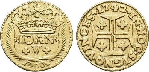 Goud 400 Reis 1734 Portugal John V 1706-1750, Timbres & Monnaies, Monnaies & Billets de banque | Accessoires, Envoi
