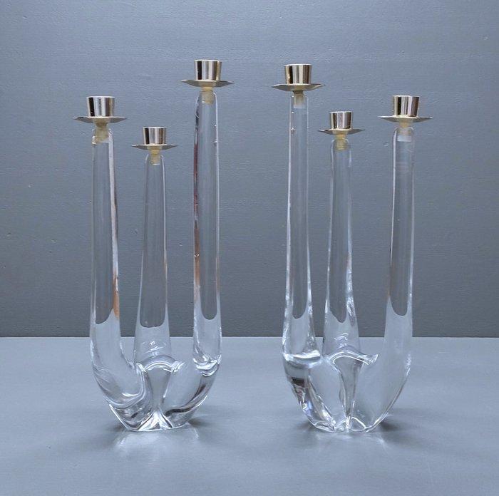 Schneider - Kaarsenhouder Paar kandelaars met drie armen -, Antiquités & Art, Antiquités | Meubles | Chaises & Canapés