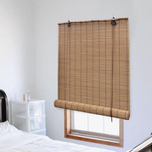 vidaXL Rolgordijn 80x220 cm bamboe bruin, Huis en Inrichting, Stoffering | Gordijnen en Lamellen, Nieuw, Verzenden
