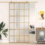 vidaXL Schuifdeur 102,5x205 cm mat ESG-glas en aluminium, Doe-het-zelf en Bouw, Verzenden, Nieuw