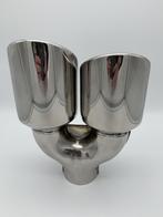 Sierstuk RVS Dubbel Rond – versprongen – 2 x 4 inch slant, Ophalen of Verzenden