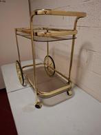 Chariot de service - Laiton moulé - Bar pour les boissons et
