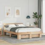 vidaXL Bedframe met hoofdeinde Bruin 160 x 200 cm Grenenhout, Huis en Inrichting, Slaapkamer | Bedden, Verzenden, Nieuw