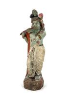 Beeld, Krishna - Late 19th century - 33 cm - Terracotta