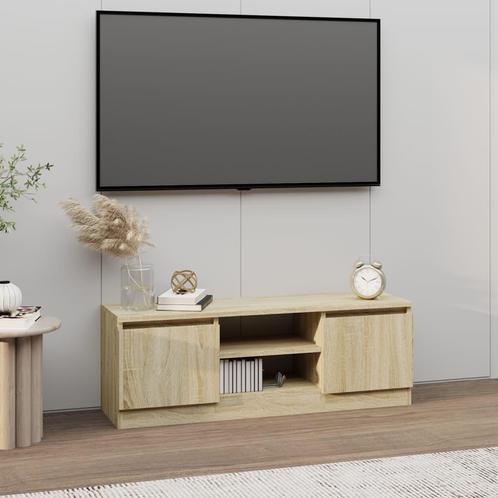 vidaXL Meuble TV avec porte Chêne sonoma 102x30x36 cm, Maison & Meubles, Armoires | Mobilier de télévision, Neuf, Envoi