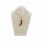 Koraal - Zilver - Ketting met hanger - met de hand