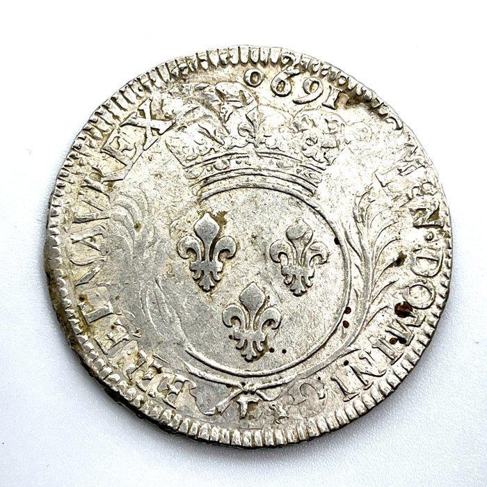 Frankrijk. Louis XIV (1643-1715). Écu aux palmes, Tours, Timbres & Monnaies, Monnaies | Europe | Monnaies euro