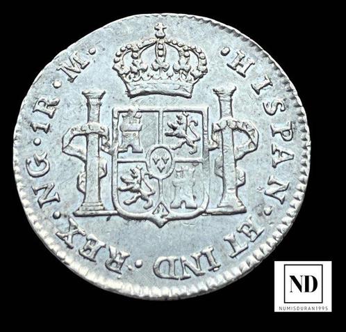 Koninkrijk Spanje. Fernando VII. Real 1817 - Guatemala, Postzegels en Munten, Munten | Europa | Niet-Euromunten