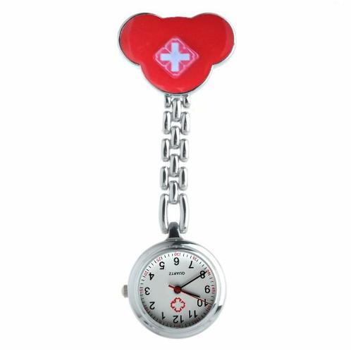 Fako® - Verpleegstershorloge - Mickey - Rood, Handtassen en Accessoires, Horloges | Dames, Verzenden