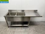RVS Spoeltafel Dubbele Spoelbakken 200 x 70 cm Horeca, Ophalen of Verzenden, Nieuw in verpakking