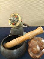 Mani Korlo + yogi + Tibetaanse klok met staf - Bamboe, Hout,