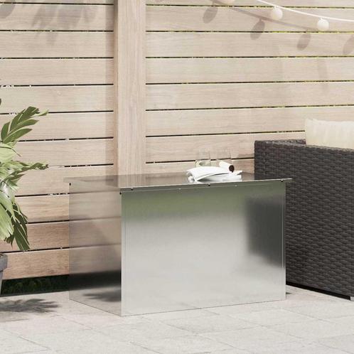 vidaXL Buitopslagdoos Zilver 80 x 50.5 x 50 cm, Doe-het-zelf en Bouw, Kratten en Dozen, Nieuw, Verzenden