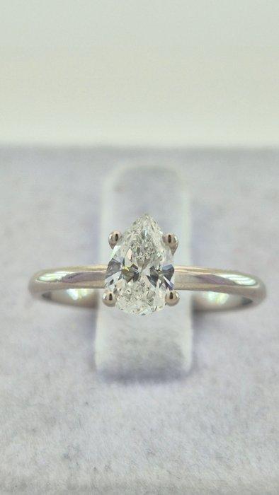 Bague de fiançailles - 14 carats Or blanc - 0.63ct. tw., Handtassen en Accessoires, Antieke sieraden