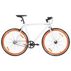 vidaXL Fiets met vaste versnelling 700 c 51 cm wit en oranje, Verzenden