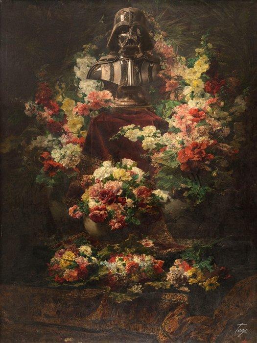 Teejo - Buste de Dark Vador, Antiek en Kunst, Kunst | Schilderijen | Modern