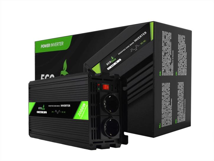 Omvormer 24V Naar 220V/230V - 2000w  - Gemodificeerde sinus, Auto-onderdelen, Elektronica en Kabels, Nieuw, Verzenden