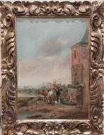 Scuola francese (XVIII-XIX) - Contadini alla fontana