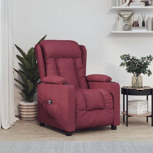 vidaXL Fauteuil verstelbaar elektrisch stof wijnrood, Huis en Inrichting, Fauteuils, Nieuw, Verzenden