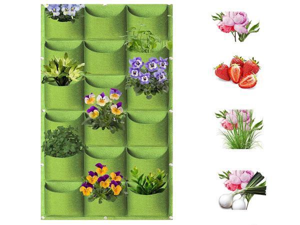 Veiling - Verticale plantenzak - 18 vakken - 2 stuks, Tuin en Terras, Bloembakken en Plantenbakken